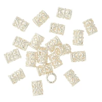 12 Packs: 20 ct. (240 total) Silver Filigree Tube Metal Spacer Beads by Bead Landing™