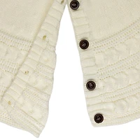 Knitted Sweater Tree Skirt with Buttons - 84“ - Cream