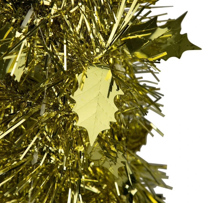 6ft. Unlit Gold Tinsel Pop-Up Artificial Christmas Tree