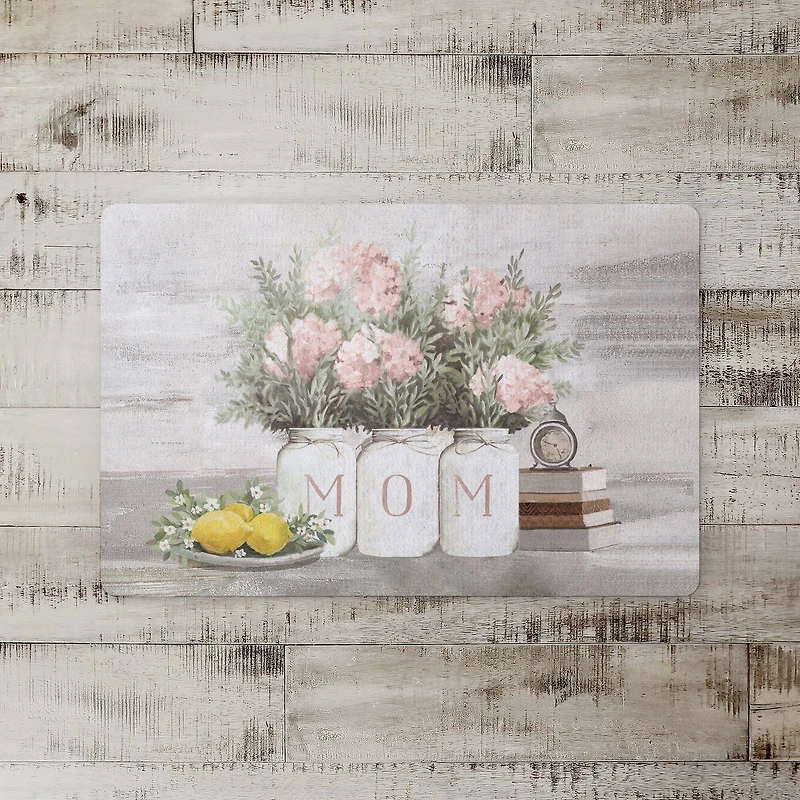 Mom Floral Still Life Floor Mat