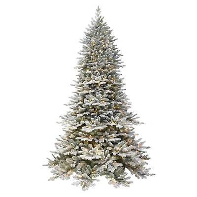 7.5ft. Pre-Lit Royal Majestic Douglas Fir Downswept Flocked Artificial Christmas Tree, Clear Lights