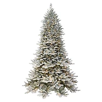 7.5ft. Pre-Lit Royal Majestic Douglas Fir Downswept Flocked Artificial Christmas Tree, Clear Lights