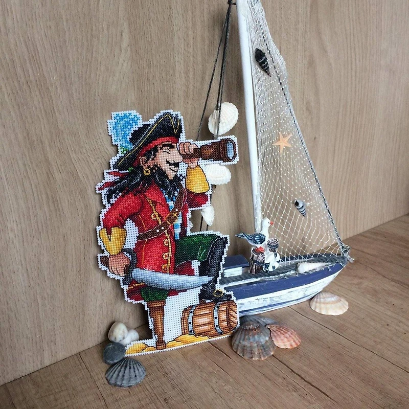 MP Studia Brave Pirate Plastic Canvas Counted Cross Stitch Kit
