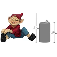 Design Toscano 9.5" Squeegee the Eccentric Elf Garden Gnome Statue