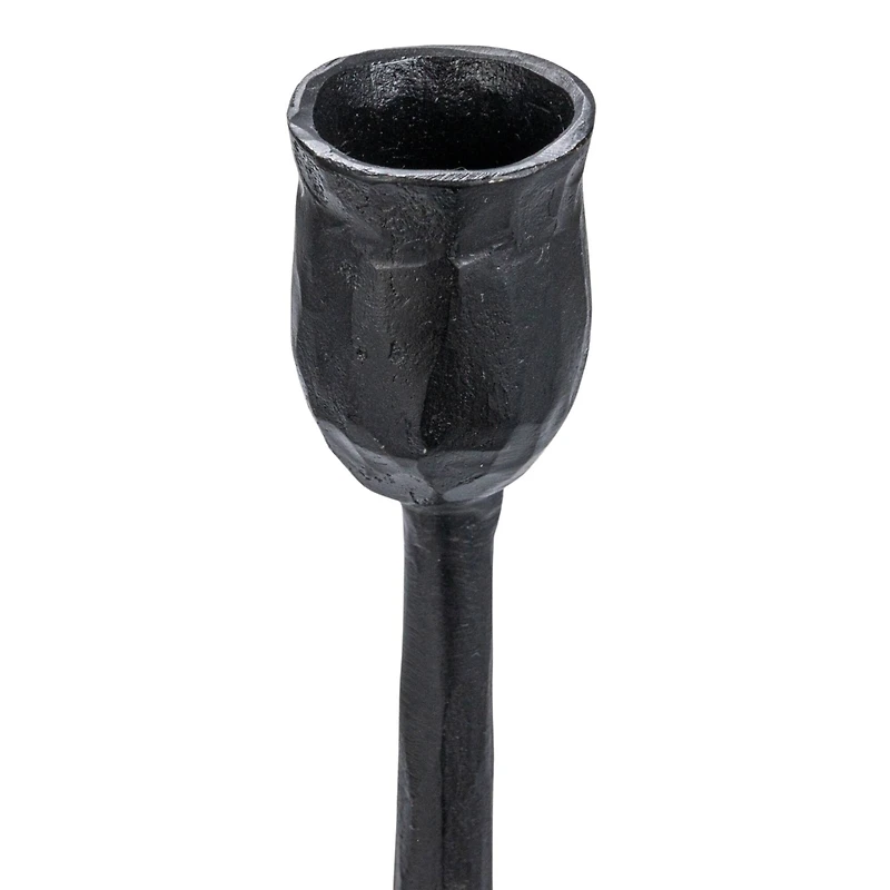 Hello Honey® 24" Tall Black Hand-Forged Metal Taper Holder