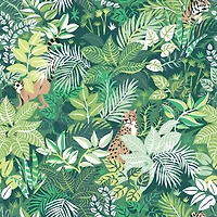 NuWallpaper PrintFresh Sage Tropical Oasis Peel & Stick Wallpaper