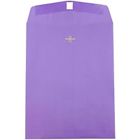JAM Paper 9" x 12" Brite Hue Violet Purple Clasp Closure Catalog Envelopes, 100ct.