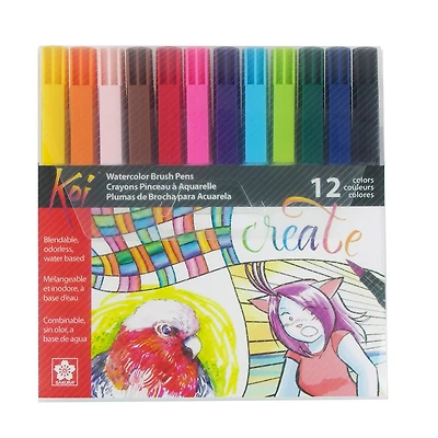 Sakura® Koi Watercolor Brush Pen 12 Color Set