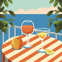 11" x 11" Patio Drinks Canvas Painting Kit by Craft Smart®