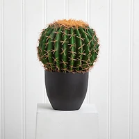 14" Potted Artificial Cactus