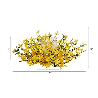 16" Artificial Forsythia Candelabrum