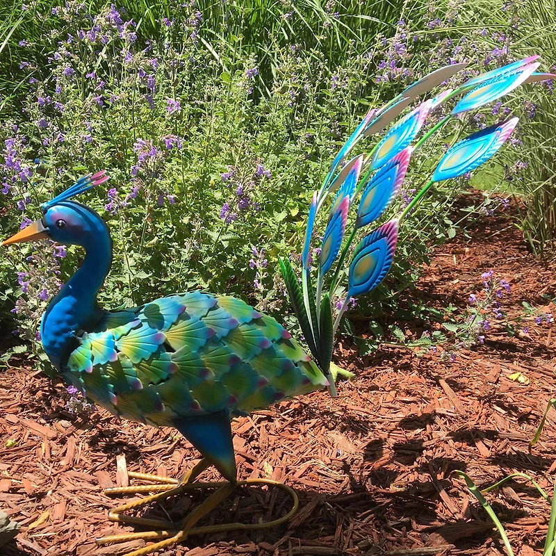 Santa's Workshop 17.5" Iron Peacock