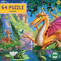 eeBoo Dragon 64 Piece Jigsaw Puzzle
