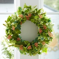 24.5" Mixed Seeded Foliage Wreath