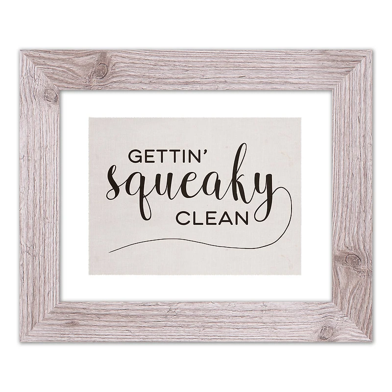 Squeaky Clean 14" x 11" Western White Framed Print