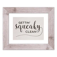 Squeaky Clean 14" x 11" Western White Framed Print