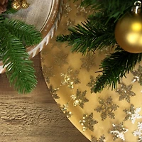 20" Gold Sequin Snowflake Mini Tree Skirt