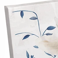 Navy Patterned Cow 12" x 18" Canvas Wall Art