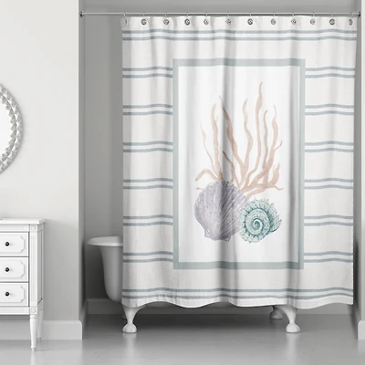 Scallop and Snail Shell 71" x 74" Shower Curtain