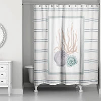 Scallop and Snail Shell 71" x 74" Shower Curtain