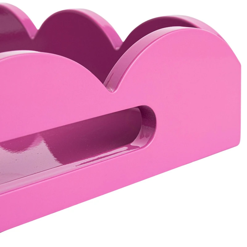 Hello Honey® 16" Wide Fuchsia Wood Tray