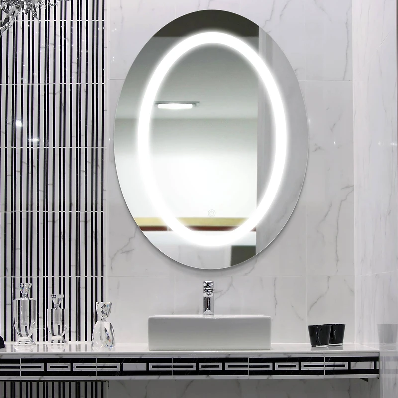Head West® 18" Oval LED Vanity Touch Sensor Wall Mirror