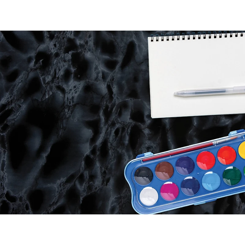 Fablon Carrara Black Adhesive Film, 2ct.