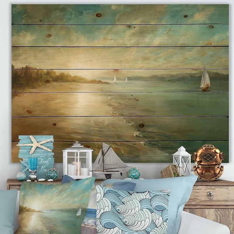 Designart - Coastal Pastel Horizon