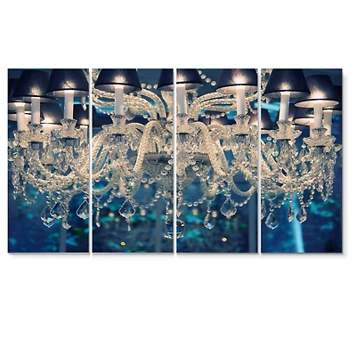 Designart - Blue Vintage Crystal Chandelier