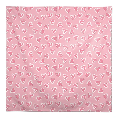 58" Pink Cute Hearts Pattern Tablecloth
