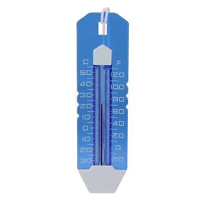 10.5" Blue Easy-Read Transparent Swimming Pool Thermometer with Cord