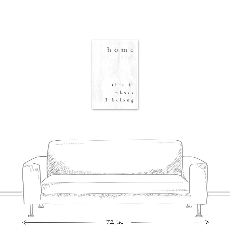 Home Is Where I Belong 20" x 30" Canvas Wall Art