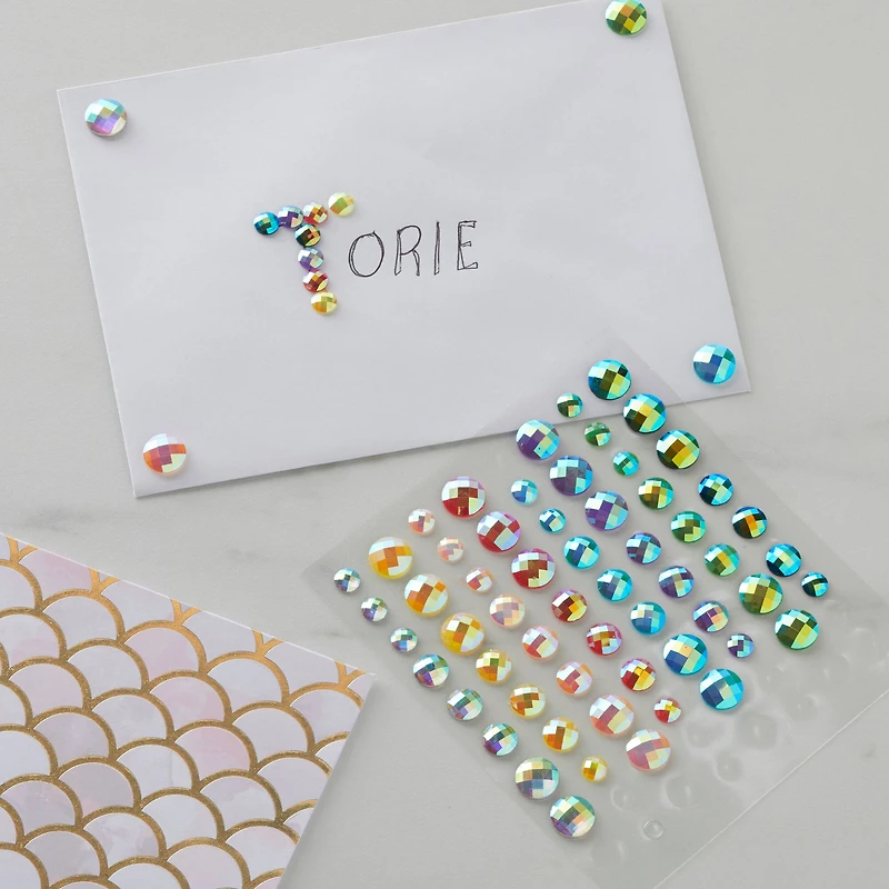 12 Packs: 72 ct. (864 total) Iridescent Pastel Rhinestone Stickers by Recollections™