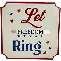 11.75" Let Freedom Ring Americana Metal Wall Sign
