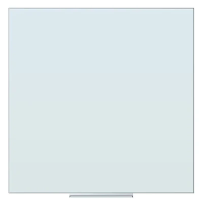 U Brands White 36" x 36" Frosted Frameless Non-Magnetic Glass Dry Erase Board