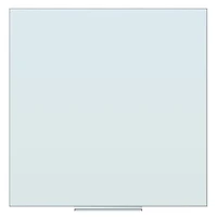 U Brands White 36" x 36" Frosted Frameless Non-Magnetic Glass Dry Erase Board