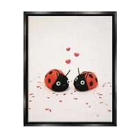 Stupell Industries Ladybugs Valentine's Hearts Floater Framed Art