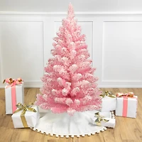3ft. Unlit Madeline Pink Flocked Spruce Artificial Christmas Tree
