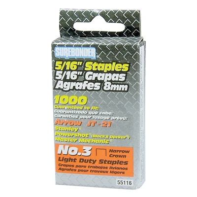 FPC Corporation 5/16" Light Duty Staples, 1,000ct.