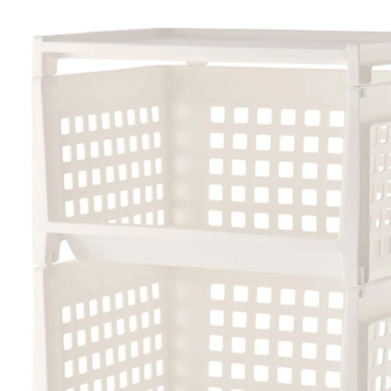 Design Ideas® 3-Tier Basket Shelf Rolling Cart
