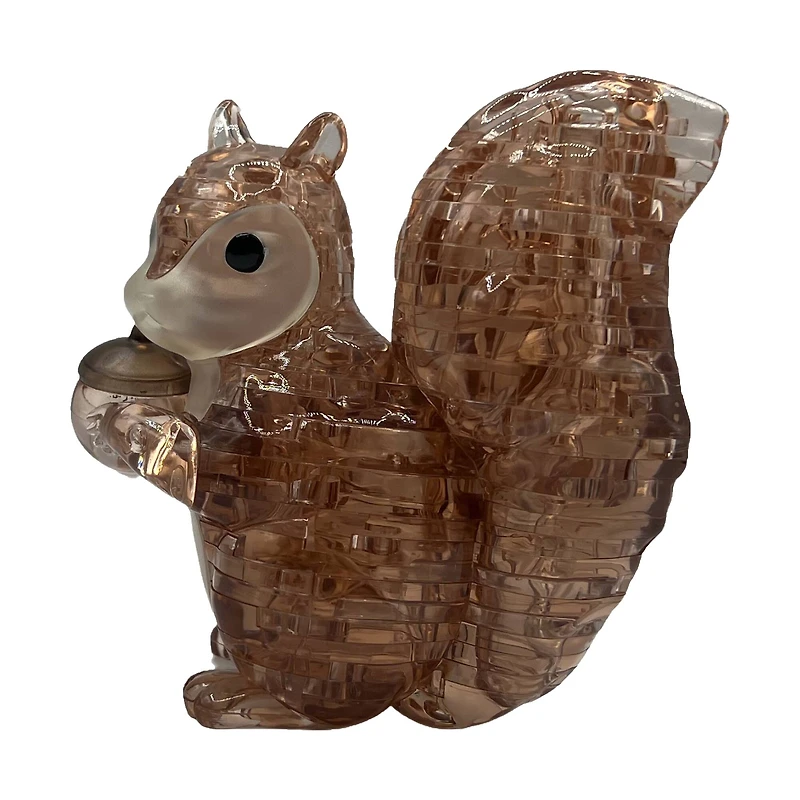 3D Crystal Puzzle - Squirrel (Brown): 55 Pcs