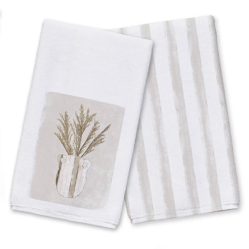 Pampas Jug Striped 16" x 25" Towel Set