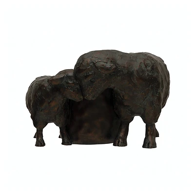 Hello Honey® 5'' Distressed Black Finish Resin Sheep Planter