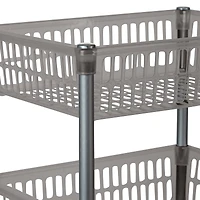 Kitchen Details Smoke Gray 4-Tier Slim Shelf