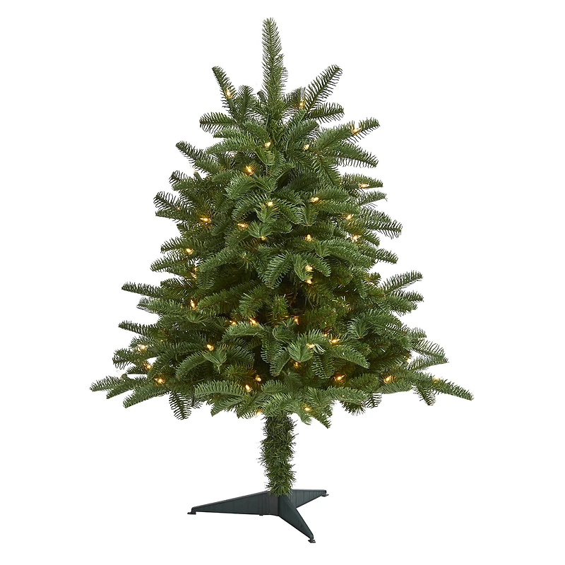 3ft. Pre-Lit South Carolina Spruce Artificial Christmas Tree, White Warm Lights