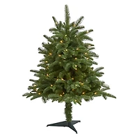 3ft. Pre-Lit South Carolina Spruce Artificial Christmas Tree, White Warm Lights