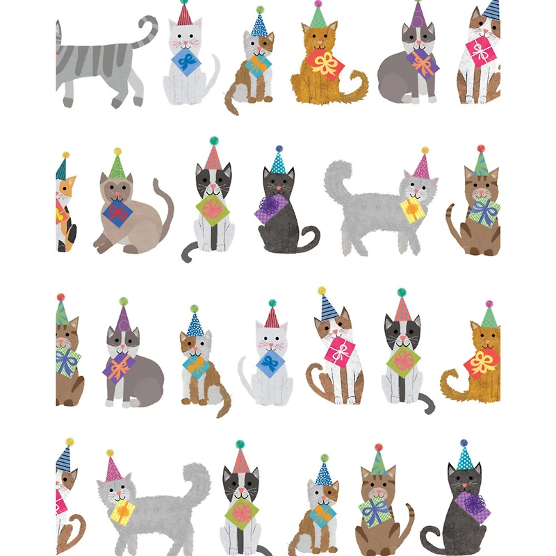 JAM Paper Party Cats Design Tissue Paper, 12ct.