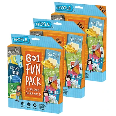 Hoyle™ 6 in 1 Fun Pack Classic Children's Games, 3ct.