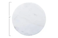 Hello Honey® Round Marble Coasters with Mango Wood Holder Set