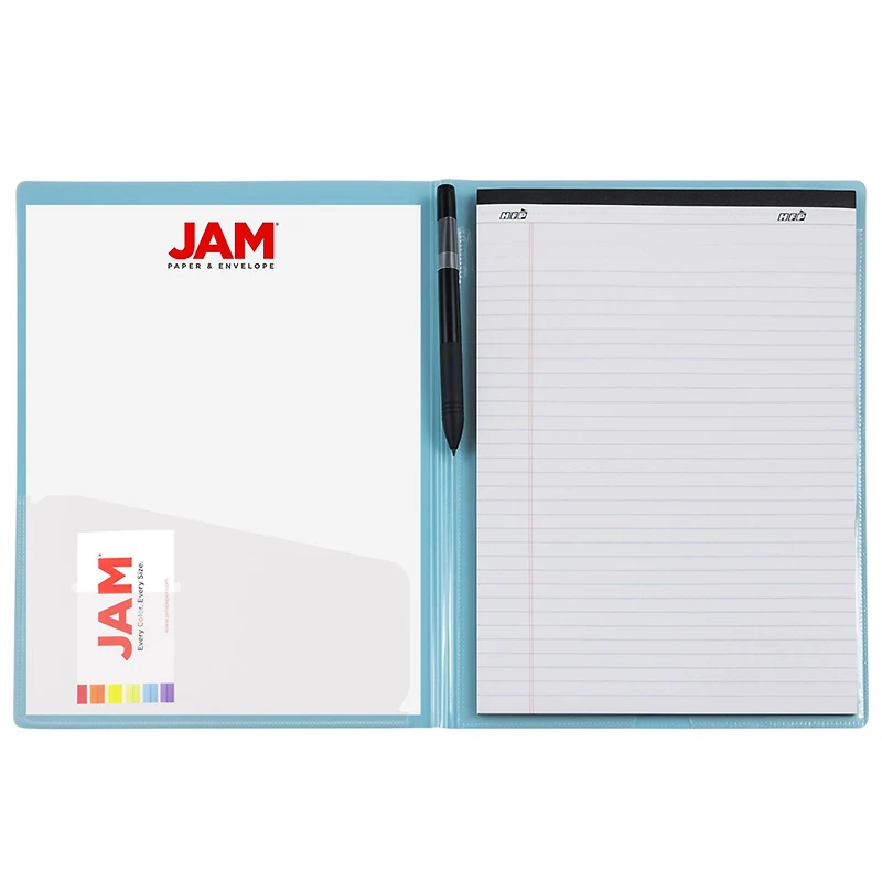 JAM Paper Plastic Padfolio